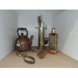 Copper and Brassware to include Musical Decanter