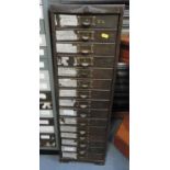 Bank of Metal Filing Drawers