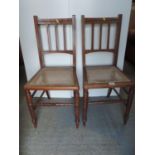 Pair of Cane Seated Chairs