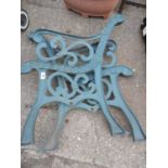 Pair of Metal Bench Ends