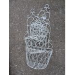 3x Graduating Metal Planter Baskets