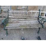 Metal End Garden Bench