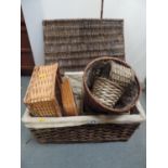 Wicker Hamper and Other Baskets