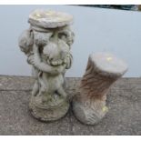 2x Concrete Garden Pedestals