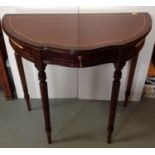 Reproduction Demilune Hall Table with Single Drawer