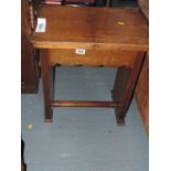 Oak Sewing Box and Contents