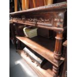 Profusely Carved Oak Buffet