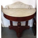 Victorian Mahogany Marble Top Washstand - A/F