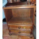 Oak Cabinet with Two Drawers