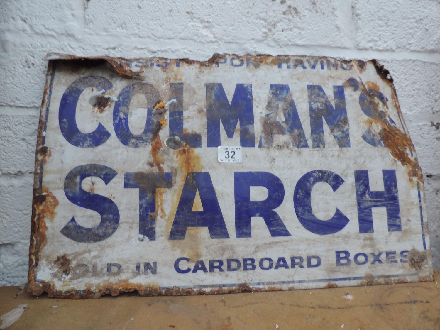 Enamel Sign - Coleman's Starch