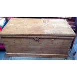 Victorian Stripped Pine Blanket Box