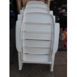 4x Plastic Folding Garden Chairs