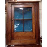 19th Century Oak Wall Hanging Corner Cupboard