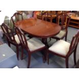 Reproduction Extending Dining Table and 6x Matching Chairs