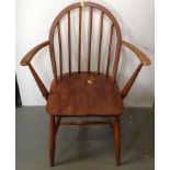 Stick Back Carver Chair with Shaped Seat