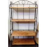 Metal Framed Pine Shelving