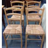 Set of Lightwood Rush Seated Chairs