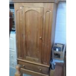 Pine Wardrobe with Single Drawer