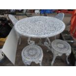 Aluminium Garden Table, Chairs and Stools