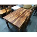 Mexican Pine Dining Table and 4x Chairs