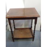 Barley Twist Occasional Table with Shelf under