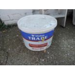 Tub of White Masonry Paint