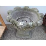 Large Concrete Pedestal Garden Planter