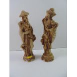 2x Oriental Resin Figurine Ornaments
