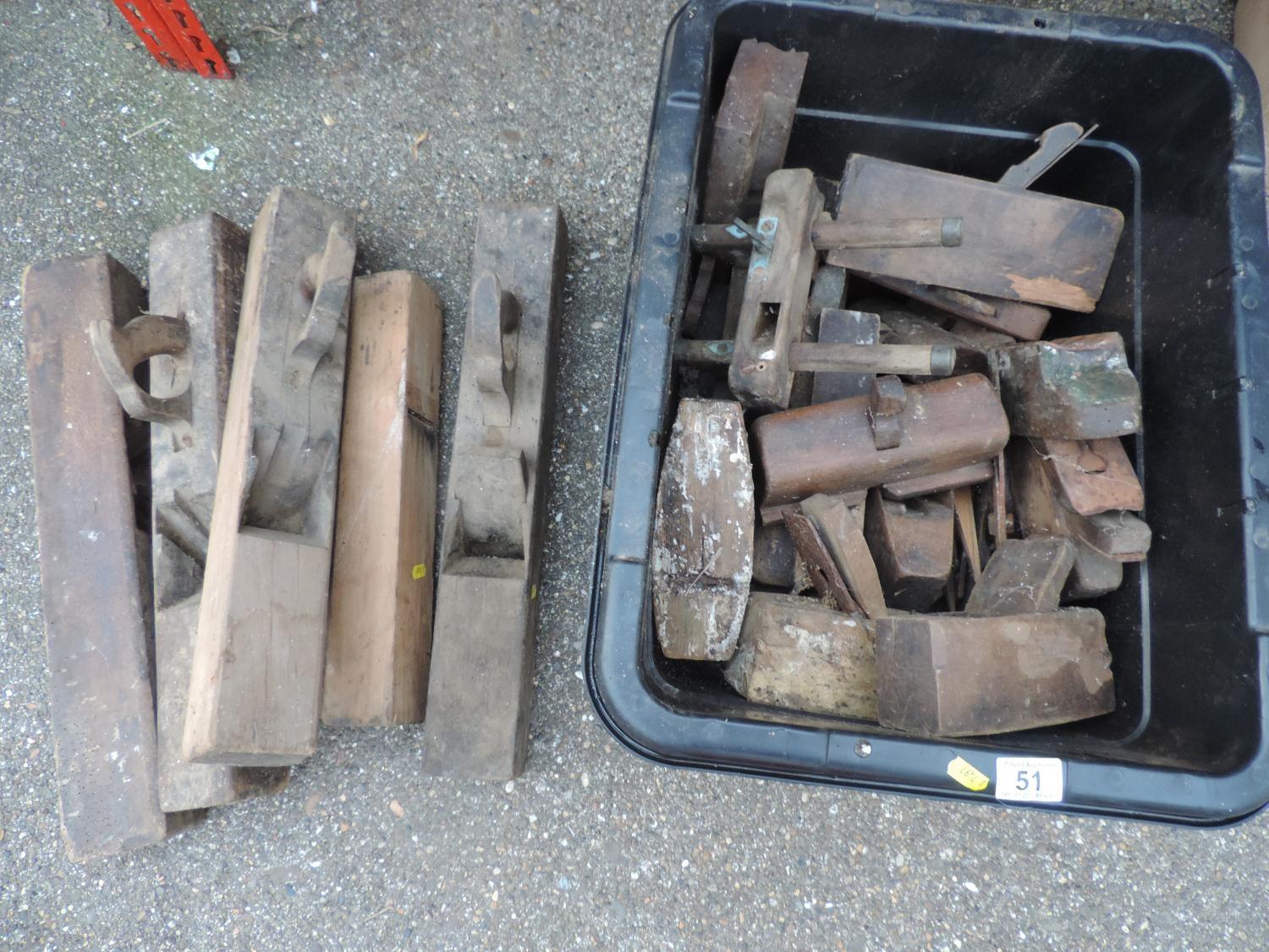 Large Quantity of Old Wood Planes