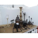 Quantity of Metalware - Candle Holders etc
