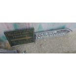 2x Tourist Signs - Barnstaple (One Metal and One Wood)