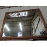 Large Pine Framed Bevel Edge Mirror
