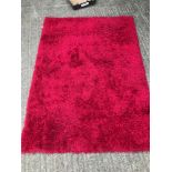 Red Fluffy Rug