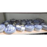 Large Quantity of Blue and White Willow Pattern China