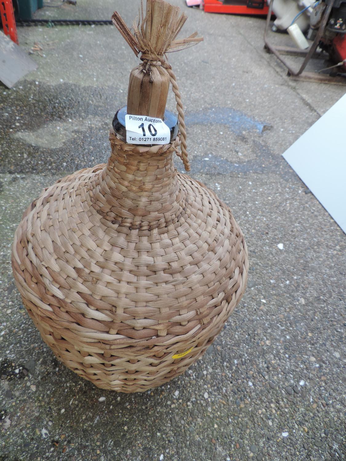 Glass Carboy in Wicker