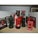 Various Money Boxes - Letterboxes and Telephone Box