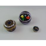 Pill Boxes and Paperweight