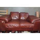 Leather Two Seater Settee