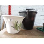 Builders Bucket and Portmeirion Planter