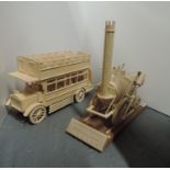 2x Matchstick Models