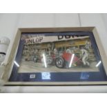 Framed Watercolour Painting - Motor Racing