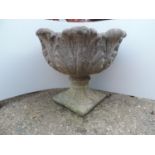 Pedestal Concrete Garden Planter