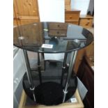 Circular Glass Occasional Table