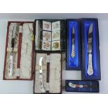 Royal Crown Derby and Other Boxed Knife Sets