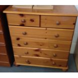 Pine Two over Four Chest of Drawers