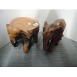 2x Treen Elephants