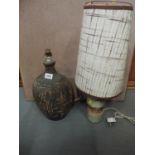 2x Studio Pottery Lamp Bases