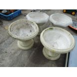 4x Plastic Garden Planters