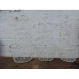 3x Graduating Wire Basket Planters