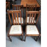 Set of 4x Oak Dining Chairs